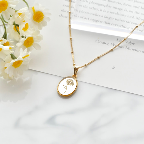 【T-ポイント5倍】 Coinネックレス Flower デイジー コインネックレス ゴールド アクセサリー