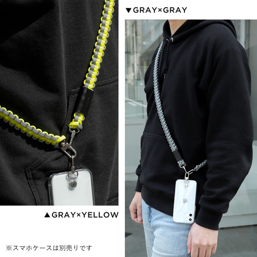 単品 2way パラコード スマホショルダー ショルダー ストラップ 幅広