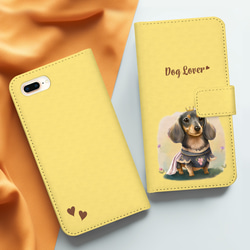 【 ロイヤル ダックスフンド 】 手帳 スマホケース　犬　うちの子　プレゼント　ペット　Android対応 3枚目の画像