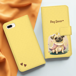 【 ロイヤル パグ 】 手帳 スマホケース　犬　うちの子　プレゼント　ペット　Android対応 3枚目の画像