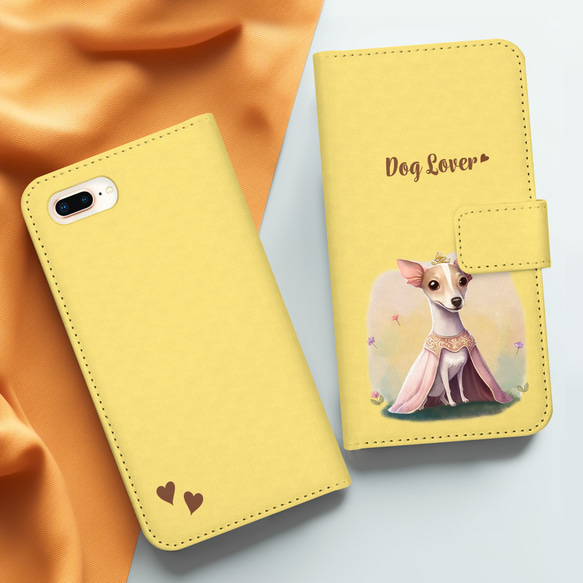 【 ロイヤル イタリアングレーハウンド 】 手帳 スマホケース　犬　うちの子　プレゼント　ペット　Android対応 3枚目の画像