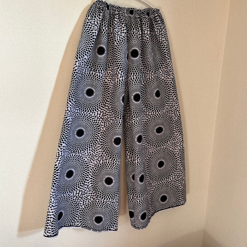 アフリカン ギャザーワイドパンツ♪ アフリカ生地 アフリカプリント  