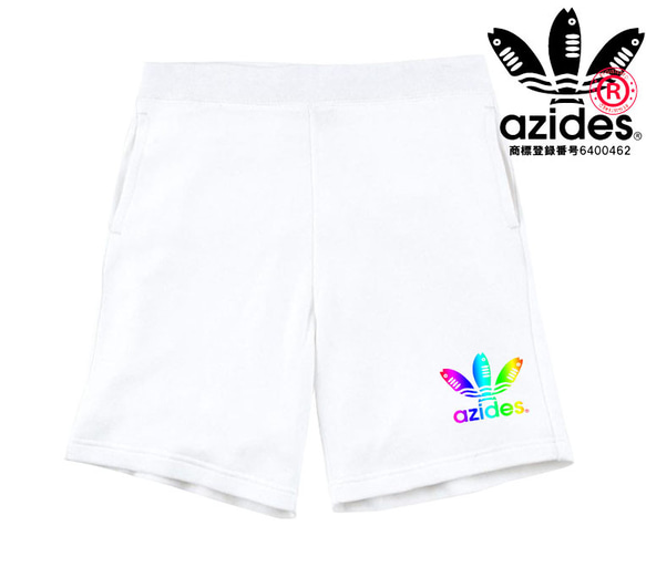 【azides/ハーフパンツ】8.4ozアジデスグラデ スウェット 面白い おもしろ パロディ うける プレゼント 2枚目の画像