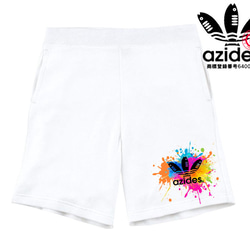 【azides/ハーフパンツ】8.4ozアジデスペイント スウェット 面白い おもしろ パロディ うける プレゼント 3枚目の画像