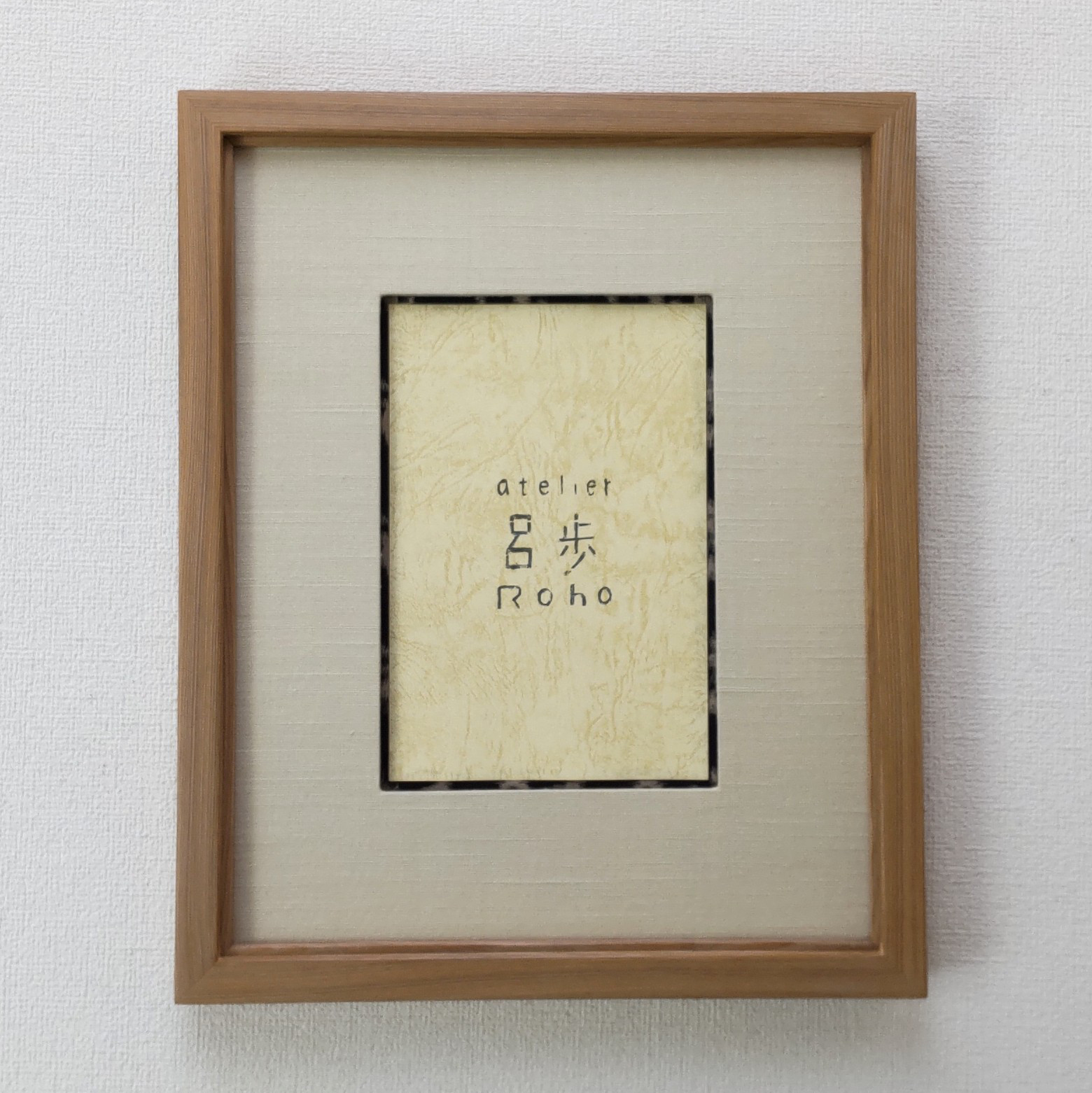 天然木　無垢　柾目杉材　０号Ｐサイズ　額縁　一点物