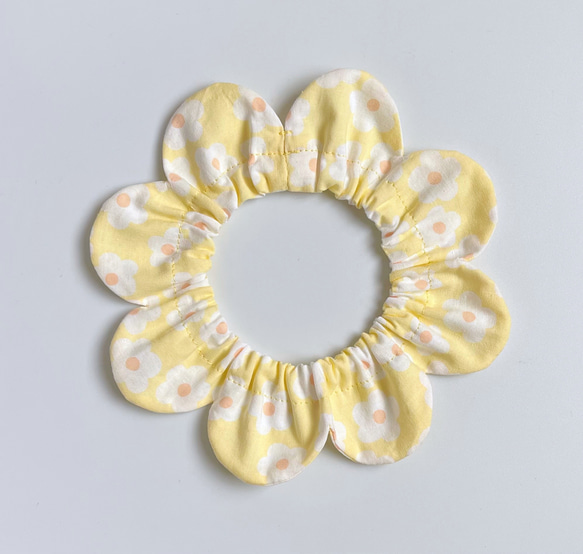 やさしい黄色の花柄ザビエル首輪✿] ザビエル首輪 猫 首輪 リード