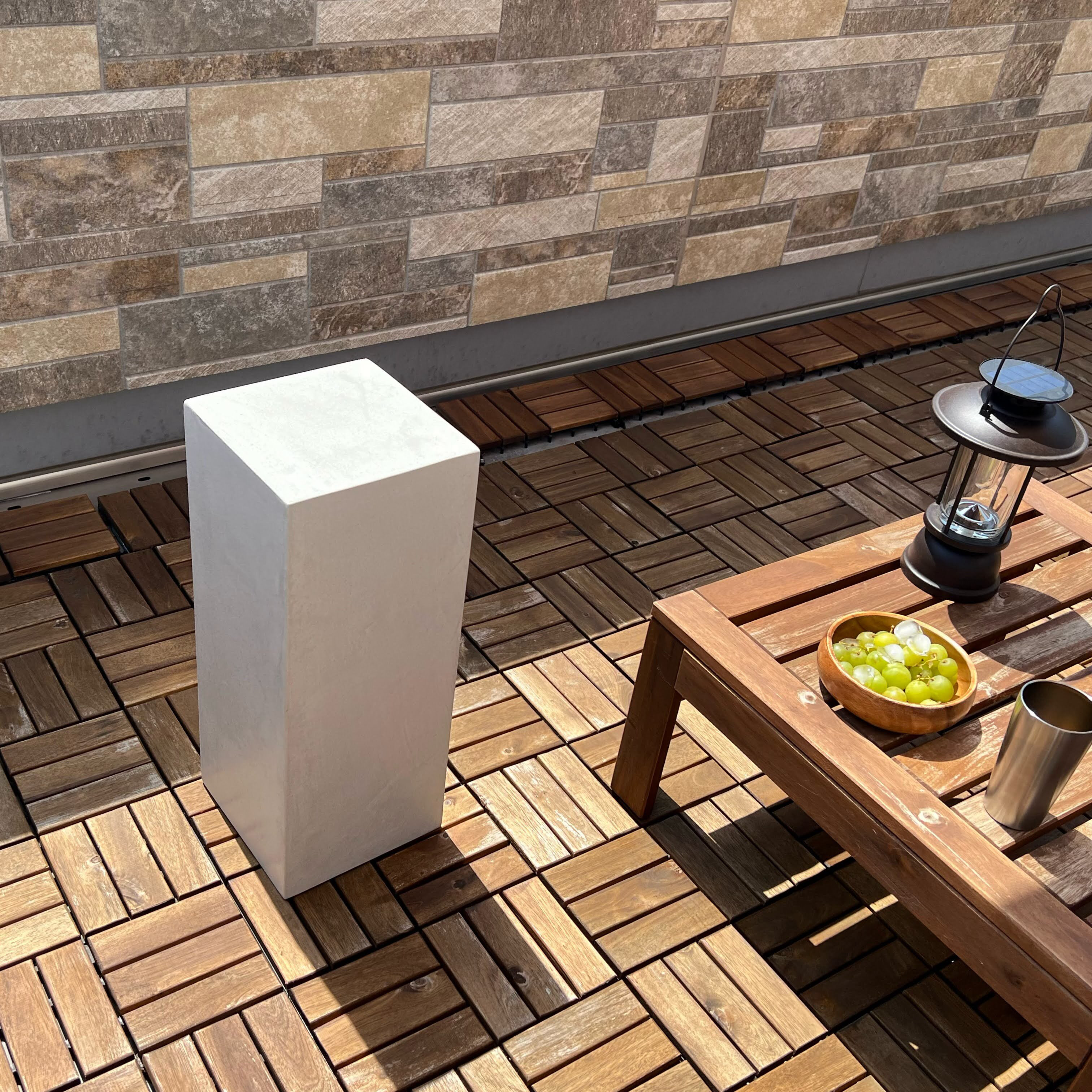 ディスプレイテーブル W200㎜×D200㎜×H400㎜～H700㎜ モールテックス サイドテーブル