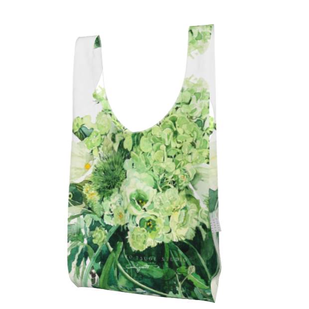 雨の日も安心で丈夫なパラシュート生地　Green bouquet