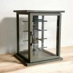 ガラス製　メガネスタンド　サングラススタンド　メガネケース　木製　ガラス板　ガラスケース　 8枚目の画像