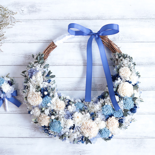 プリザーブドフラワー リース ブーケ ブートニア SET ブライダル クリスマス プリザーブドフラワー リース ブーケ ブートニア SET ブライダル