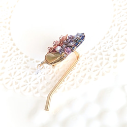 ❀紫陽花と雫❀ポニーフック 3枚目の画像