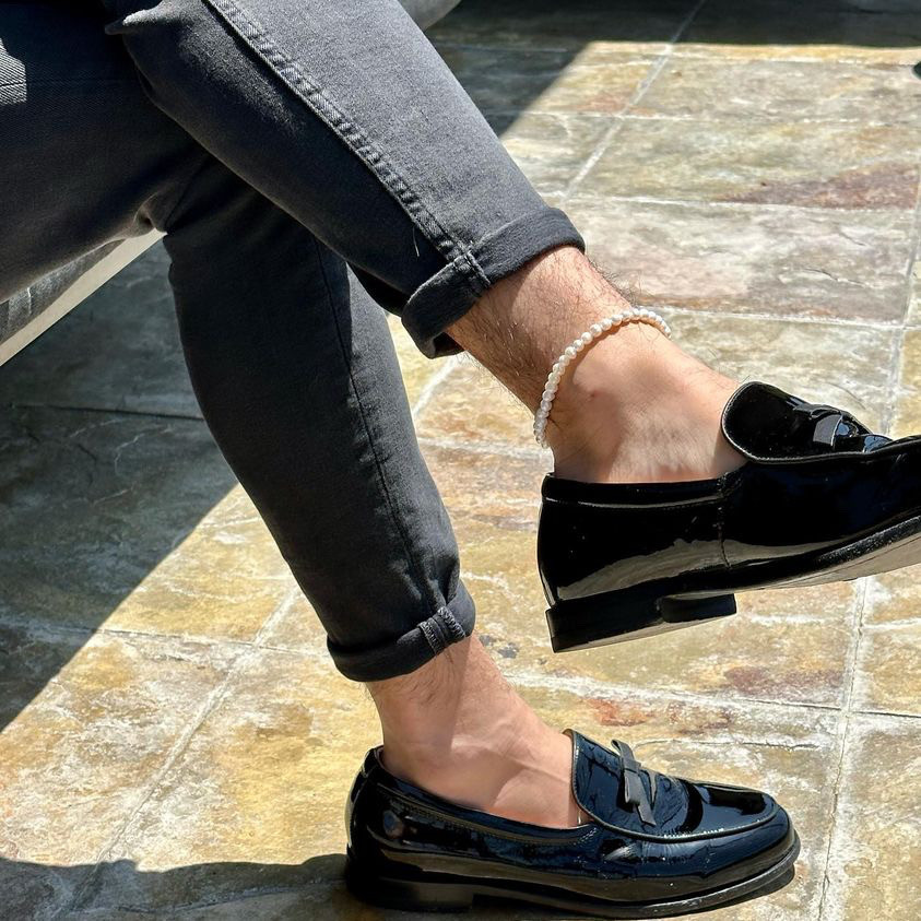 クオリティの高いAAA 淡水パールメンズアンクレット　ユニセックスで男女問わず