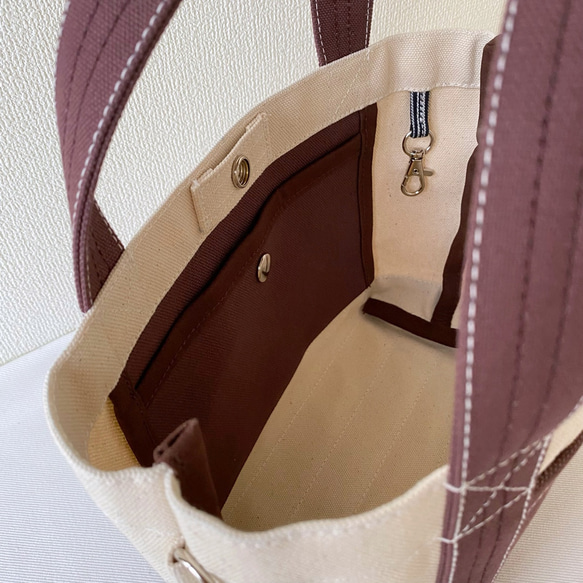 「簡單手提包」本色 ✕ Azuki/Kurashiki 帆布尺寸 8 第4張的照片
