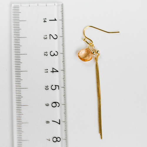 インペリアルトパーズのピアス/イヤリング ピアス（フック・チェーン 