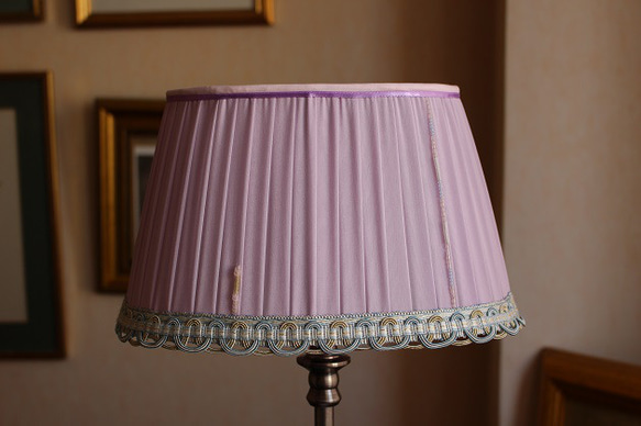 シルクのテーブルランプ用ランプシェード / トルビアック / ラベンダー  