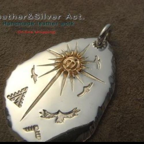 燻し　イーグルゴールド（ｋ18）張り　ペンダントトップ　925ｋ18ハンドメイド K18 イーグル ペンダントトップ Eagle pendant - Bullion