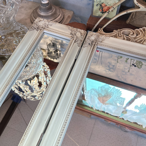 アンティークな部屋 おしゃれな鏡 三面鏡 ③ ウォールミラー 2WAY  