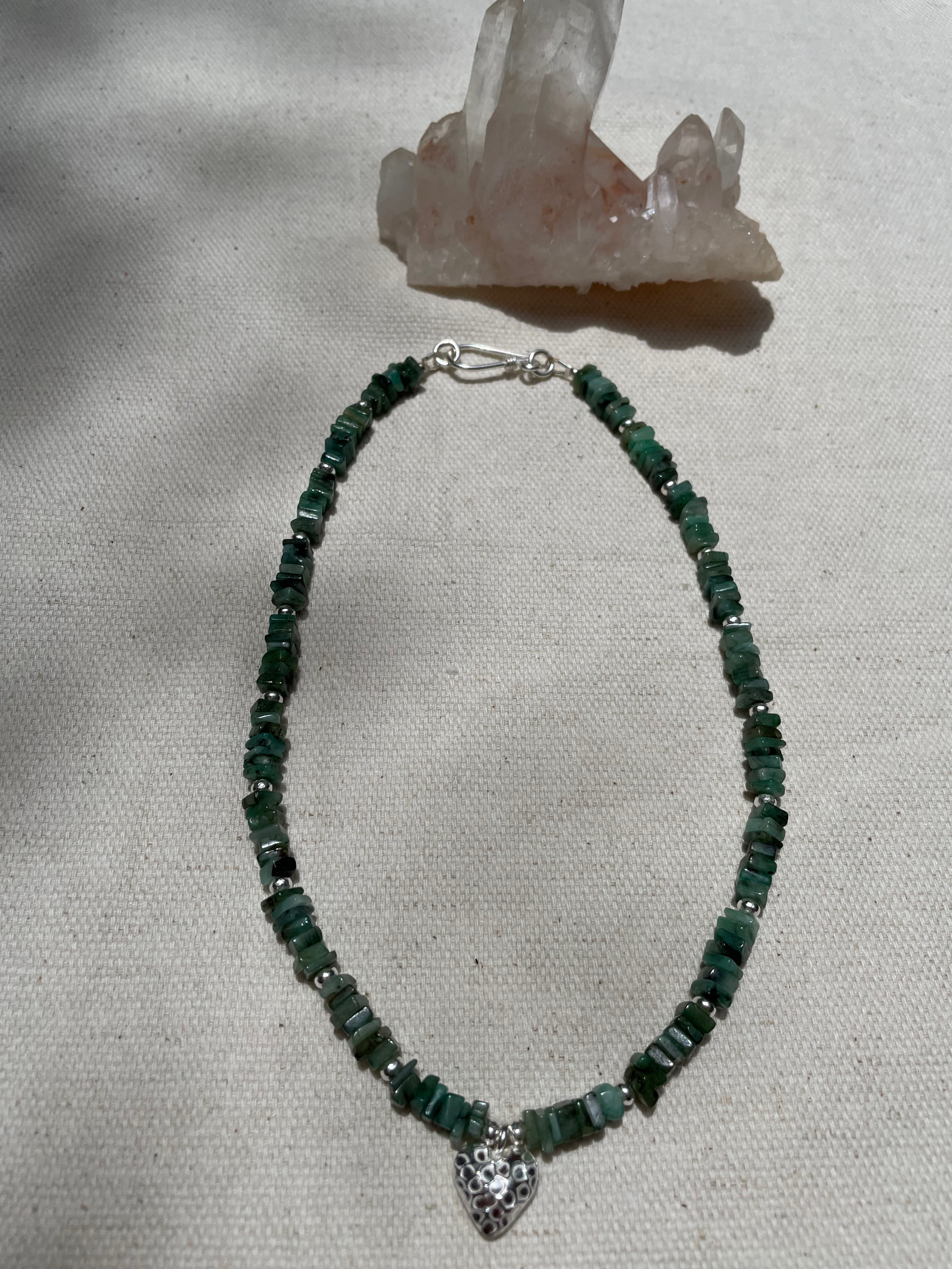 5月誕生石✴︎エメラルドのネックレス　送料込み