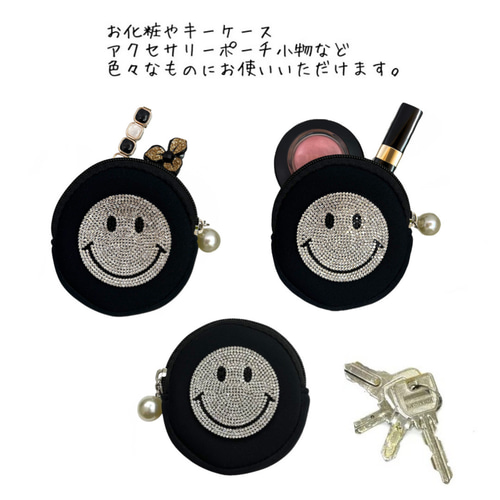 スマイル ニコちゃん 小銭入れ 丸い ラウンドファスナー 財布 スマイル ニコちゃん 小銭入れ 丸い ラウンドファスナー 財布