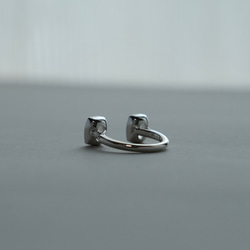 ロイヤルブルームーンストーン《フォークリング》シルバーカラー Fork ring フリーサイズ指輪 8枚目の画像