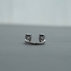 ロイヤルブルームーンストーン《フォークリング》シルバーカラー Fork ring フリーサイズ指輪 7枚目の画像