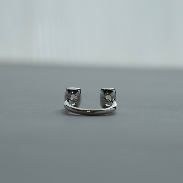 ロイヤルブルームーンストーン《フォークリング》シルバーカラー Fork ring フリーサイズ指輪 7枚目の画像