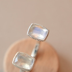 ロイヤルブルームーンストーン《フォークリング》シルバーカラー Fork ring フリーサイズ指輪 12枚目の画像