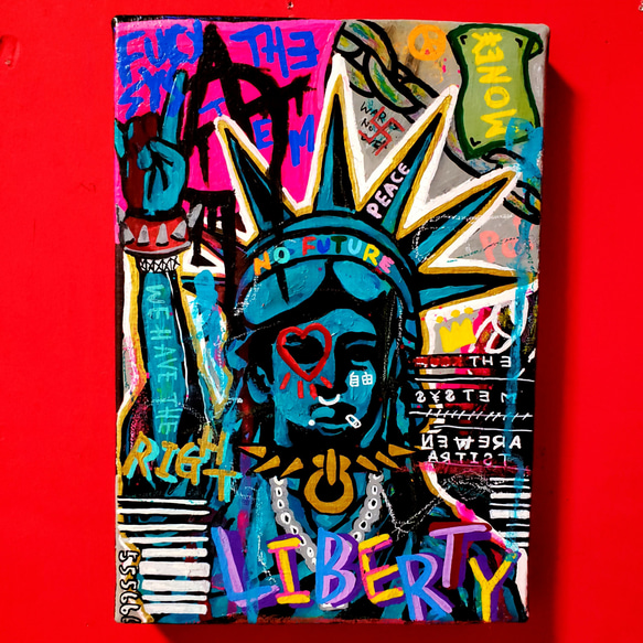 完売】Liberty 現代アート/イラスト/絵画/アート/ポップアート 完売】Liberty 現代アート/イラスト/絵画/アート/ポップアート