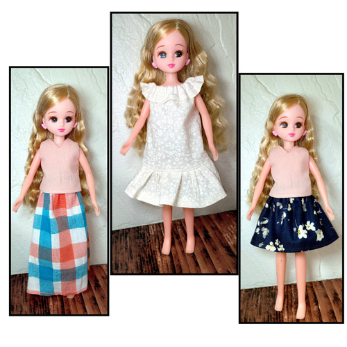 リカちゃん ハンドメイド ワンピース服♡ リカちゃん ハンドメイド ワンピース服♡