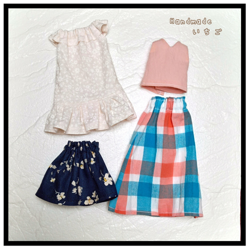 リカちゃん 服 ハンドメイド ワンピース＆着回しコーデセット その他 