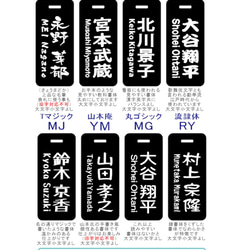 超見やすい ネームプレート ゴルフ ブラックマット 目立つ 白文字 90×40mm スポーツ 部活 ネームタグ 9枚目の画像