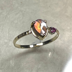 カスタムハンドメイド 日本奈良産レインボーガーネットシルバーリング 楽天市場】【 1点もの 】レインボーガーネットリング 14号
