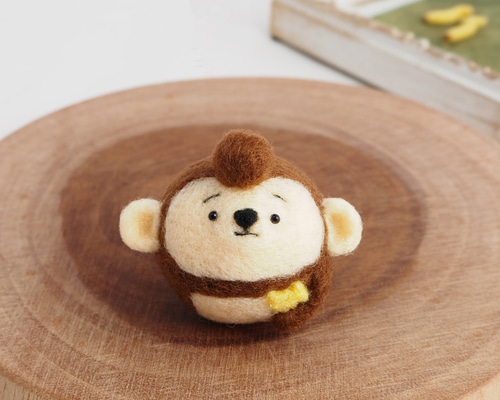 おさる フェルト製猿のぬいぐるみ 約10cm 1946a11a6bddd805c9572189c69d56
