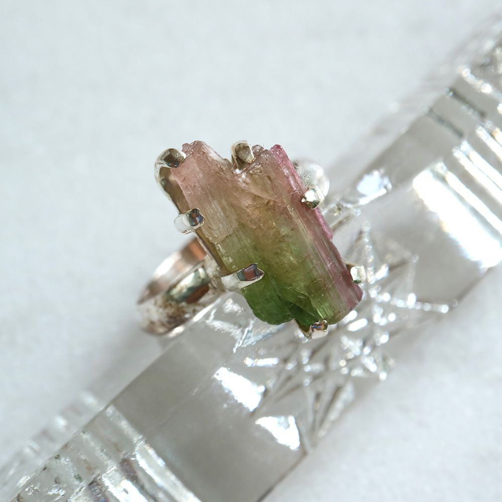 【セール品】SVR-316【CERCA】トルマリン スターリングシルバーリング　18号