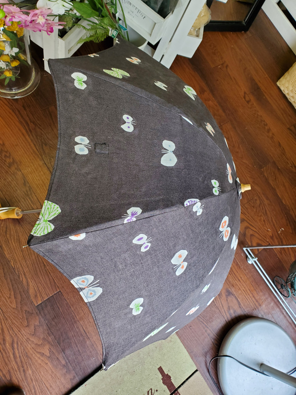 在庫有り お買い得 ミナペルホネンハンドメイドUVカット折り畳み日傘