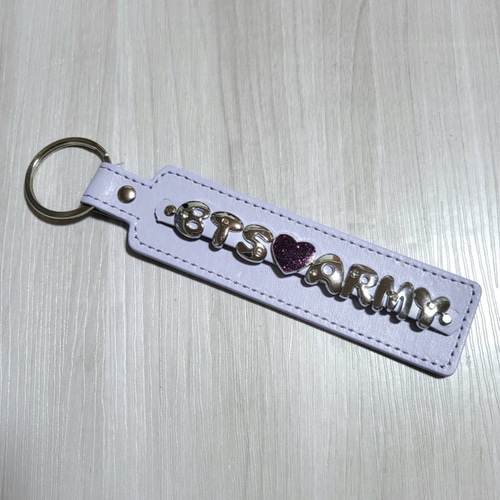 レザーアルファベットキーホルダー【BTS♡︎︎︎ARMY】 キーリング 