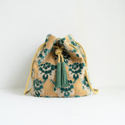 ＼限定／Kinkazan Drawstring &lt;Camel Green Magnolia&gt; 2Way Should 第2張的照片