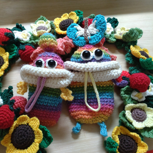 受注制作 パクパクモンスター キーケース＆リップケース セット 受注制作 パクパクモンスター キーケース 小物入れ ＆ リップ