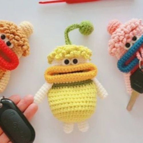 受注制作 リトル パクパク モンスターのキーケース パクパク小物