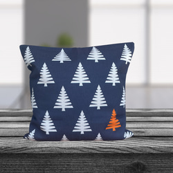 森林坐墊抽象樹背海軍藍-柏樹香味- 第9張的照片