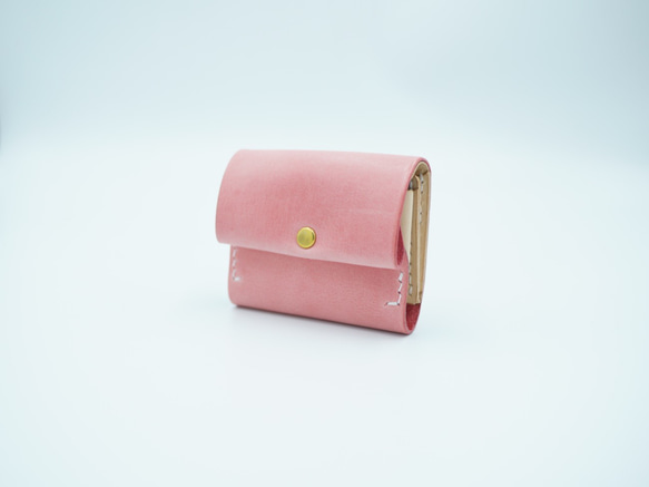 オンラインショップ&Creema限定イタリアンレザーミニ財布ー FUXIA× LISCIO/シビラ 5cm