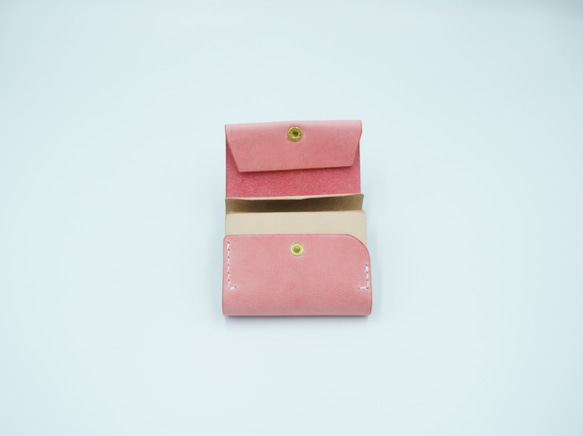 オンラインショップ&Creema限定イタリアンレザーミニ財布ー FUXIA× LISCIO/シビラ 5cm