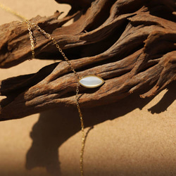 white shell drop necklace R4N025 6枚目の画像