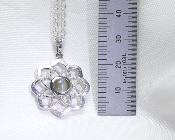 Sv925 クリソベリルキャッツアイペンダント 1.45ct 3枚目の画像