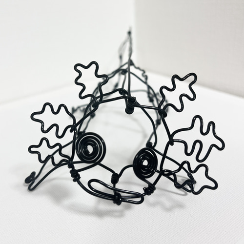 ウーパールーパー メキシコサラマンダー 立体 置き型 ワイヤーアート