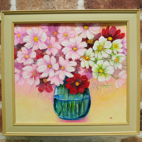 油絵 絵画 【秋桜】 油絵 絵画 【秋桜】 【公式通販】