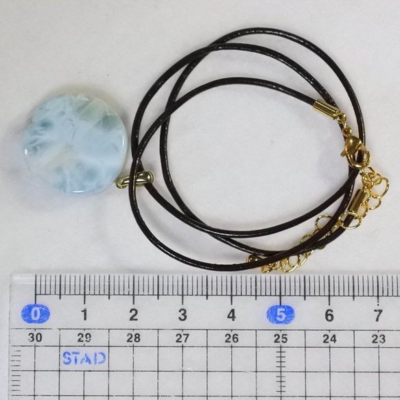 （1 件）Larimar 皮革項鍊 第5張的照片