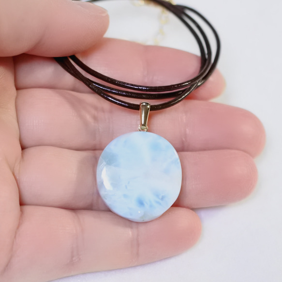 （1 件）Larimar 皮革項鍊 第4張的照片