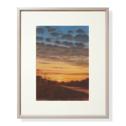 パステル画（原画）朝日。 朝焼け 直筆 パステル画 絵画 NH 通販 15832347｜Creema(クリーマ)
