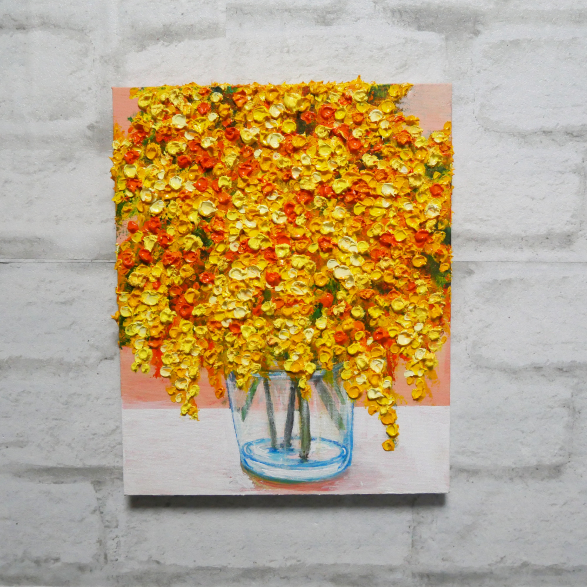 油彩画 「 ミモザ 」 原画 P6号